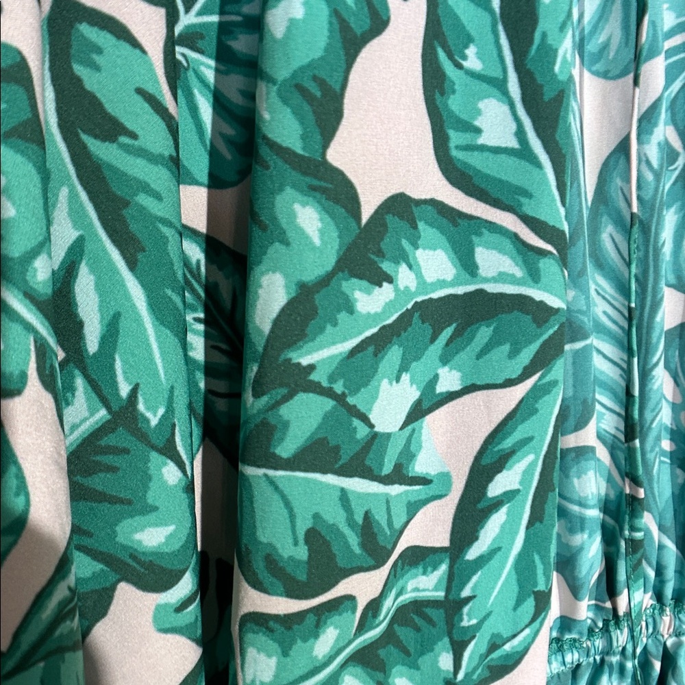 Watercolors by Kenny Flowers Green Leaf Print Kimono - Picture 5 of 5